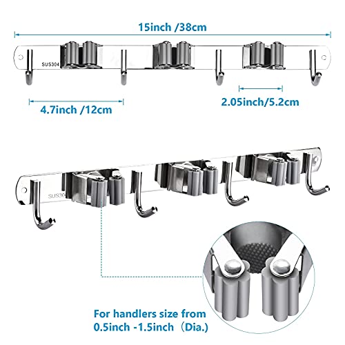 Onmier Broom Holder Wall Mounted Mop And Broom Holder #TOP5