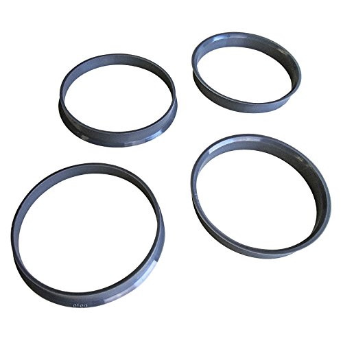 4 anneaux de centrage - Diamètre extérieur : 63,3 mm - Diamètre intérieur : 60,2 mm.