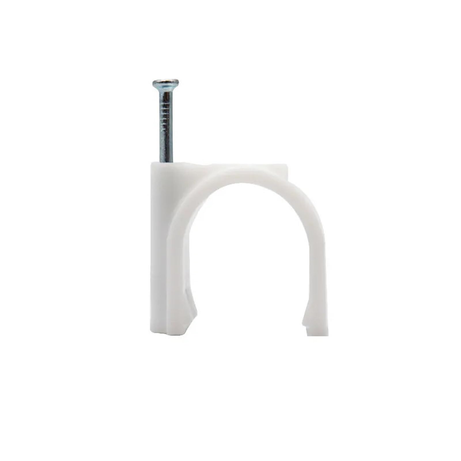 Cable Nail Clips, Plastic Steel Nail Cable Clips White 12-25mm 100pcs(18mm)