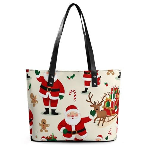 Women's Portable Tote Bag Trendy Modern Leather Handbag For Work Weekend