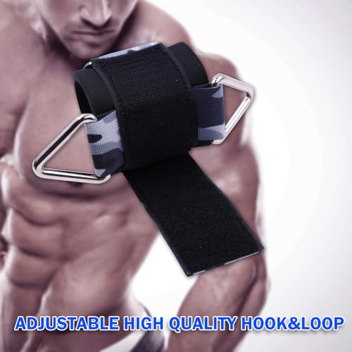 Image of Wrist Cuffs for Cable Machines - Padded & Adjustable Straps for Lateral Raises, Tricep Pushdowns & Strength Training