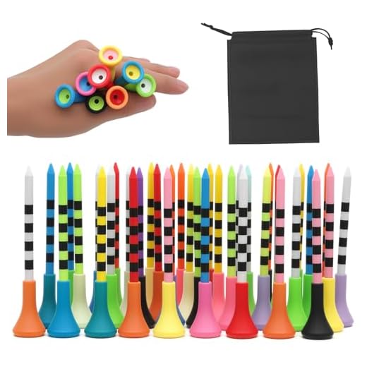 VQBKHO Pack of 50 Colourful Golf Tees, Golf Accessories for Hobby Golfers, Professional Golfers, Teenagers, Long Plastic Mixed Colour, 83 mm, Golf Tees, Plastic, Colourful
