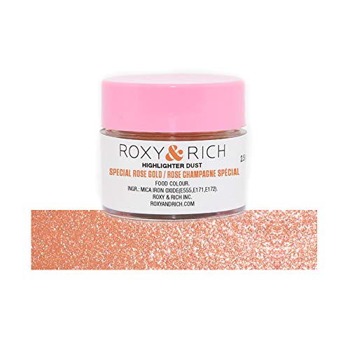 Roxy & Rich Highlighter Dust Food-Decoration Powder Color - Special Rose Gold 2.5 Grams Roxy & Rich Highlighter Dust Food-Decoration Powder Color - Special Rose Gold 2.5 Grams