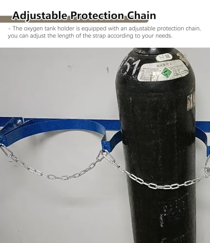Support mural pour bouteille de gaz avec chaîne en métal robuste