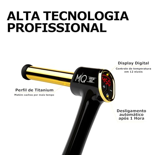 MQ Professional - Modelador de Cachos Profissional Gold Titanium 32mm