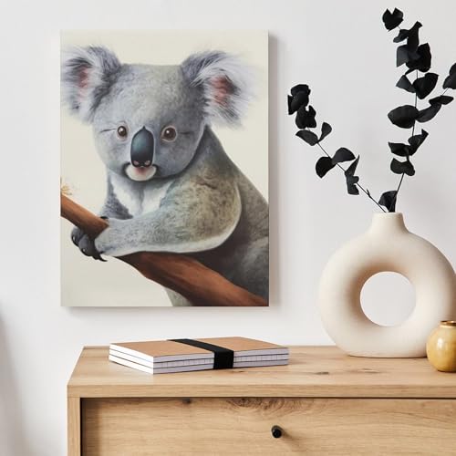 Toile murale koala cadeau de naissance ou d'anniversaire avec cadre - 4