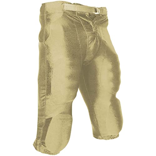 Champro Youth Stretch Dazzle Football Pant with Snaps, Vegas Gold