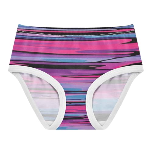 Kids Underwear, Stripes Toddler Girl Briefs, Cotton Underwear for Girls, 2T–8 Years