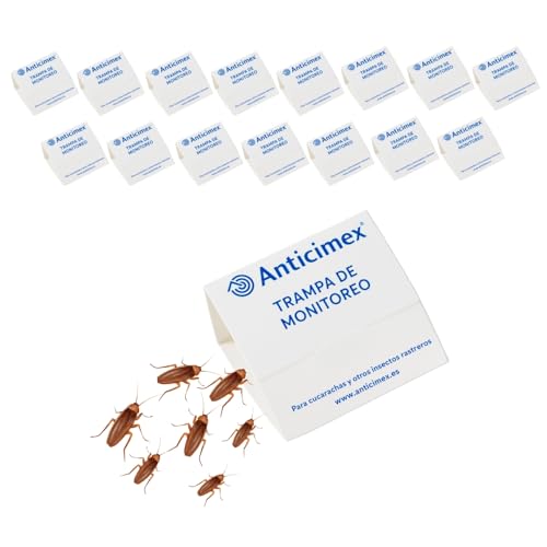 ANTICIMEX Pack 15 Trampas para Cucarachas | Trampa Adhesiva sin Químicos ni Biocidas | Atrayente de Gran Eficacia con un Adhesivo Ultra Fuerte | Certificado UE | Seguro para Niños y Mascotas