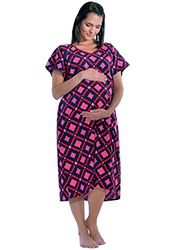 Designer Hospital Maternity Gown (L/XL, Marissa)