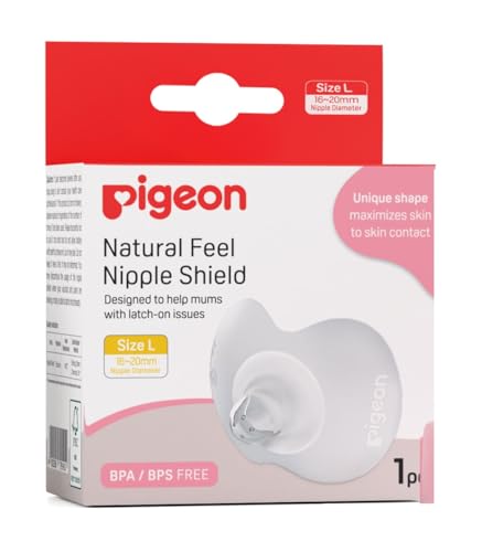 Image of Pigeon Natural Feel Silicone Nipple Shield Size 3 | Ultra Soft Butterfly Shape | for Nipple Diameter 16-20 mm | with Hygienic Storage Case