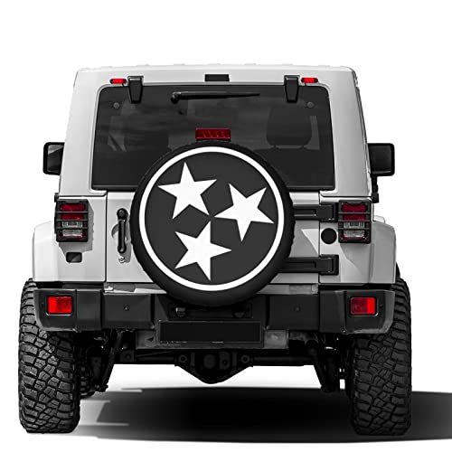 Image of Tennessee Flag Spare Tire Cover Dust-Proof Wheel Tire Cover Fit Trailer, RV, SUV and Many Vehicle 14 Inch