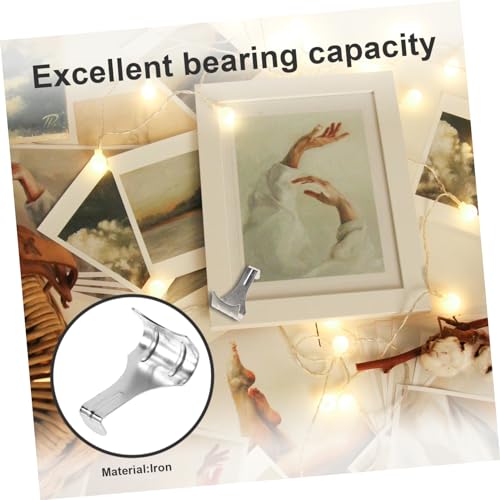 Image of 10pcs Metal Picture Frame Hooks for Wall Mounting Photo Hanging Hardware for Art and Photography Display for Use