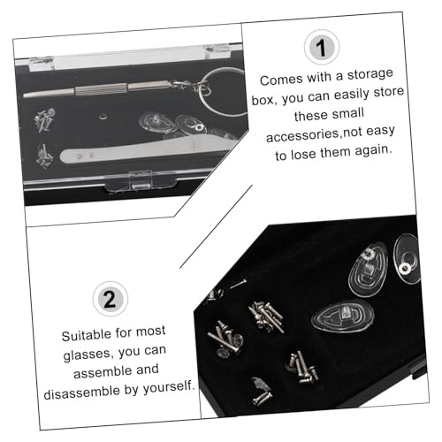 DOITOOL 1 Conjunto De 100 Unidades conjunto de óculos de reparação parafusos minúsculos Chave de fen
