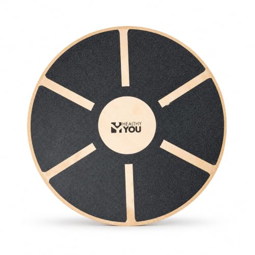 Healthy You Wooden Wobble Balance Board for Physical Therapy and Core Training