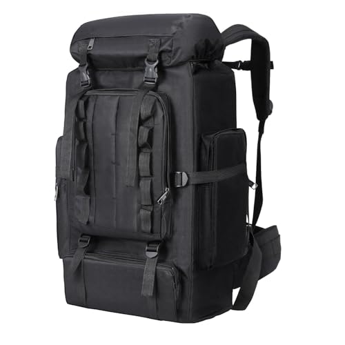 Gkstly Mochila de Senderismo 80 L, Mochila Ajustable Gruesa de gran tamaño, mochilas impermeables para grandes viajes al aire libre mochilas para hombres y mujeres