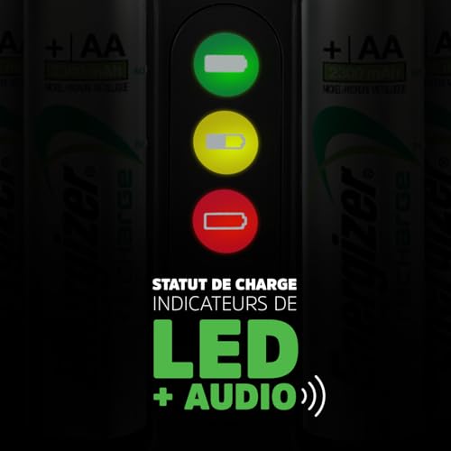 Chargeur de piles AA et AAA rapide en 4 heures Energizer Recharge Pro intelligent