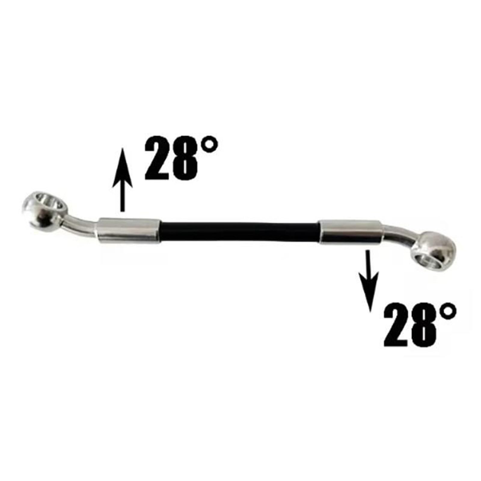Línea de Embrague y Freno Manguera De Freno Trenzada Acero Inoxidable para Accesorios Motocicleta M8 28°-28°, 10 Cm-500 Cm(450cm)