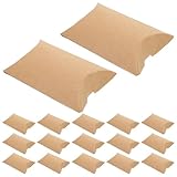 SHERCHPRY 20 Cajas de Obsequio Forma de Almohada Doradas de Papel para Dulces y Chocolates Ideales para Shower y Cumpleaños