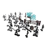 figuras de belen de barro antiguas Figuras de acción de soldados de juguete: diseñadas en un modelo de soldado retro y simulado, rústico y antiguo, lleno de sentido antiguo retro.