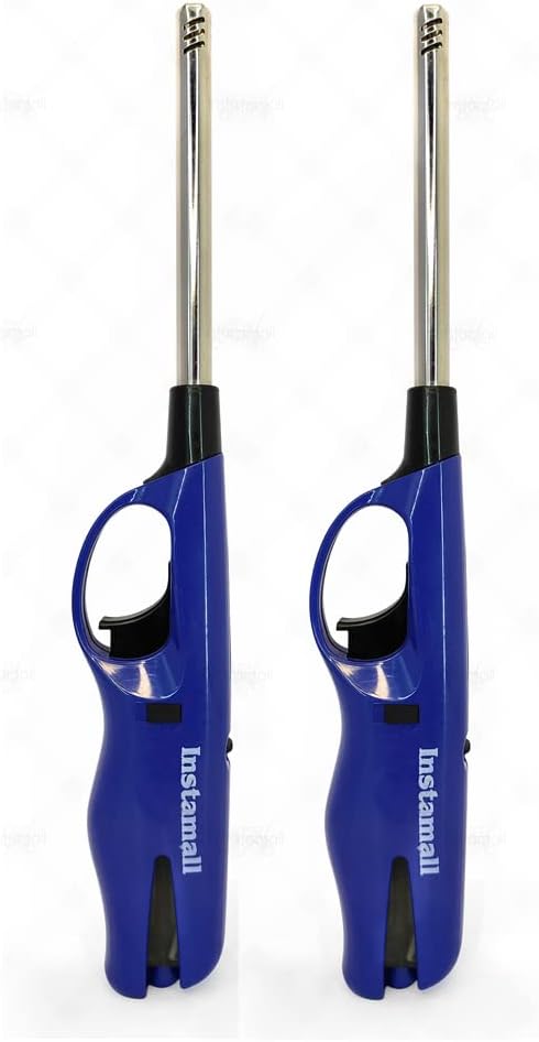 - InstaMall Plastic Adjustable Flame Lighter for Kitchen Stove,Candles, Refillable, Pack of 2 (Blue)