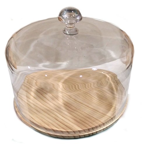 Valenciana del Hogar Quesera - Fresquera. Cristal/Pino 23cm Cover