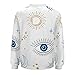 SZDIZOWE Evil Eye Seamless Print Pullover Long Sleeve Crew Neck Sweatshirt Casual Cute Pullover Top XL