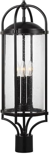 Feiss OL7627ES Dakota iluminación de poste para exteriores, bronce, 3 luces (10 pulgadas de diámetro x 28 pulgadas de alto) 180 vatios