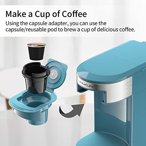 Vimukun Single Serve Coffee Maker, Compatible With K-Cup Pod & Ground Coffee, Coffee Brewer With One Button Operation And Auto Shut-Off, 5-13 Oz. Mini Size #TOP4