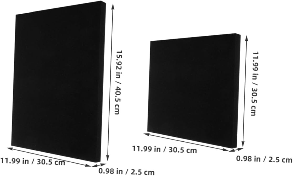 Holibanna 4pcs Black Packaging Foam Padding Sheets 305x305x25mm 405x305x25mm Insert Pads for Shipping Cushioning Foam Block Protective Packaging Filler for Fragile Items