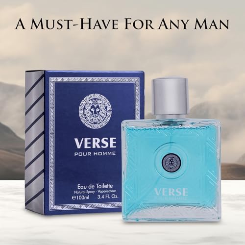 NovoGlow Verse Pour Homme Eau De Parfum Spray for Men Long Lasting Citrusy Floral & Masculine Fragrance Smell Fresh All Day Long Gift for Men for All Occasions