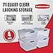Rubbermaid Cleverstore 74 Qt Clear Storage Bins with Lids, 4-Pack, Stackable, BPA-Free, Made in USA