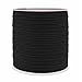 Mandala Crafts 1mm 109 Yards Round Rubber Fabric Covered Elastic Cord, Stretch String for Beading, Jewelry Making, Masks, DIY Crafting (Black)