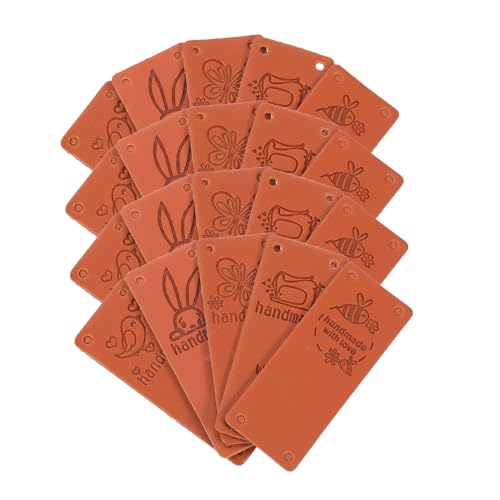 Étiquettes personnalisées en cuir avec motifs machine à coudre pour brico
