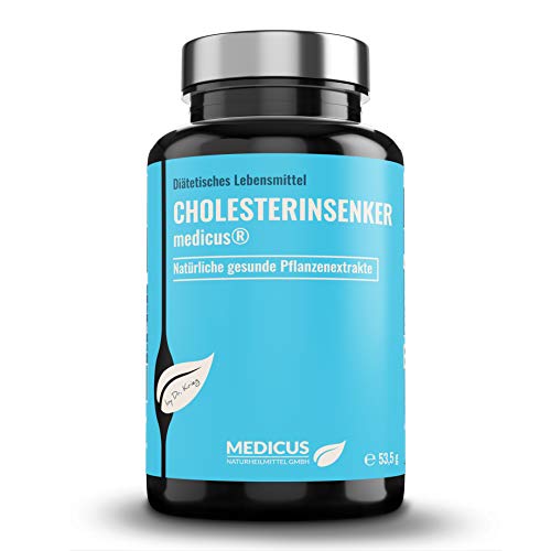 Preisvergleich Produktbild Cholesterinsenker medicus bei Hypercholesterinämie (erhöhte Cholesterinwerte), diätetisches Lebensmittel mit Antioxidantien, für gute Blutwerte, 90 Kapseln