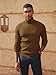 PJ PAUL JONES Men's Sweaters Turtleneck Sweater Men Turtle Neck Sweaters for Men Coffee M