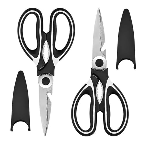 BZKSER Ciseaux De Cuisine Professionnels - 2 pcs Ciseaux De Cuisine,Ciseaux Ciseaux De Cuisine Professionnel Multiusage Ciseau Cuisine en Acier Inoxydable pour LéGumes Poulet Poisson Viande
