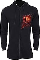 A once-fresh love will wither and suffocate when the flames of lust burn too brightly. Every rose has its thorn? From Ember to ashes Ladies fish tail full zip Hoody - zip Sleeve is made of top quality 100% Cotton, fleece using skin friendly, azo-free...