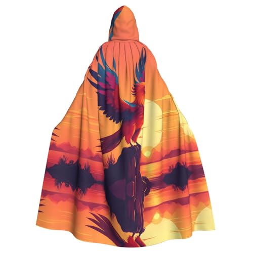 Cape à capuche pour adulte longue pour sublimer un costume phoenix facilement