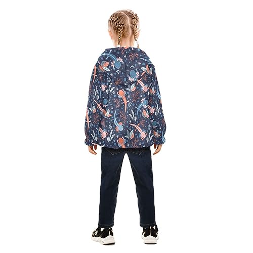 Cartoon Axolotl Boys Fleece Hoody Jacket Zip Up Coat Warm Fall Winter Plush Jacket Long Sleeve Outerwear4