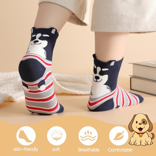 WORPICE Fluffy socks - 5 Pairs Socks for women, Cute Dog Womens Thermal Socks with premium gift box, Warm Soft Winter Fuzzy Socks for Women- UK Size 4-7