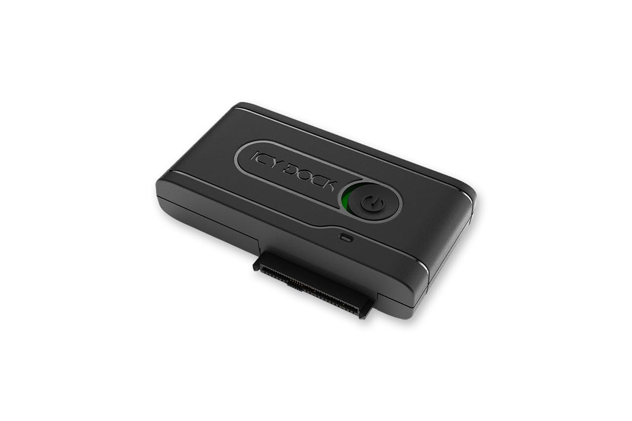 Icy Dock Adattatore SSD NVMe USB - 1x 2.5 U.2 NVMe SSD a USB 3.2 Gen2 10Gbps Adattatore convertitore compatibile con Thunderbolt 4 Black con cavo incluso - EZ-Adapter Ex MB931U-1VB R1