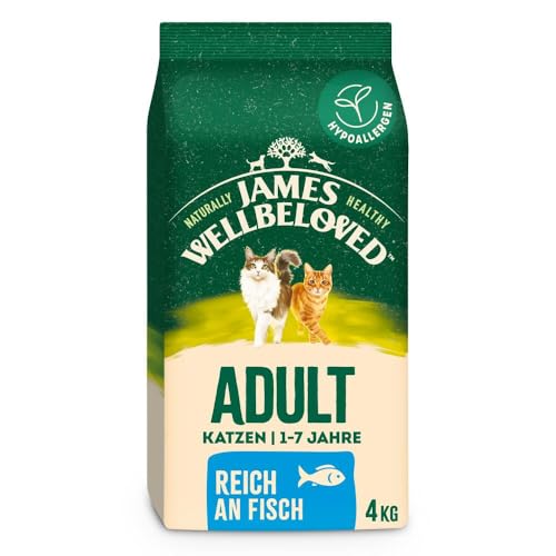 Produktbild von James Wellbeloved Adult Cat Hypoallergenic Fisch & Reis - 3 x 4 kg