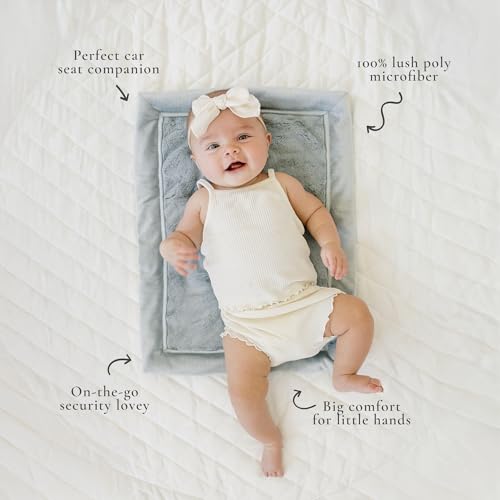 Image of Saranoni Luxury Security Blankets for Babies | Ultra-Soft Lush and Boutique Quality Baby Blanket | Slate, Mini - 15 inch x 20 inch