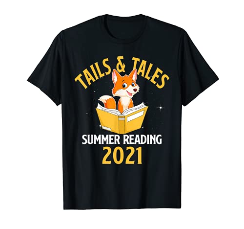 Tails And Tales Summer Reading 2021 Fox Book Lovers T-Shirt
