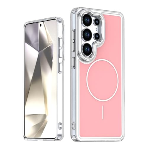 for Galaxy S25 Ultra �p �P�[�X MagSafe�Ή� ���� �w��h�~ ���������� �ϏՌ� ������� �ω��� TPU+PC�f�� ���C�����X�[�d�Ή� �T���X�� �M�����N�V�[ S25 Ultra �X�}�z�P�[�X �}�O�Z�[�t�Ή� �ԍڃz���_�[�Ή�