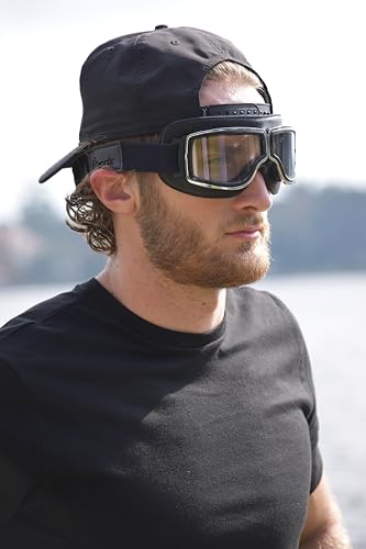Birdz Eyewear Condor Sport Padded Motorcycle Riding Goggle Black with clear to smoke auto darkening Photochromic Lens
