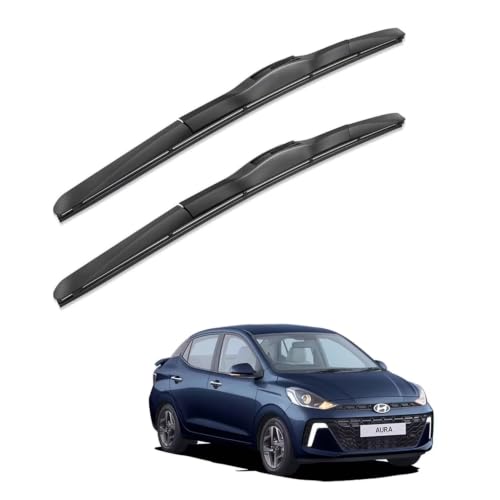 Image of Oshotto Frameless (O.E.M Type) Wiper Blades Compatible with Hyundai Aura (22 inch / 16 inch)