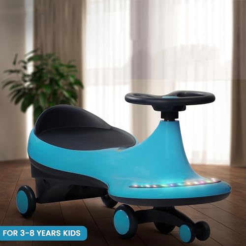 Image of Super Smooth Musical With Lights Plasma Car Ride On For Kids, Baby Car, Ride On Magic Car For Kids 2 To 8 Years Boys Girls (Blue)