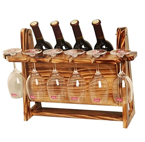 Soporte para botellas de vino en madera maciza miniatura 1
